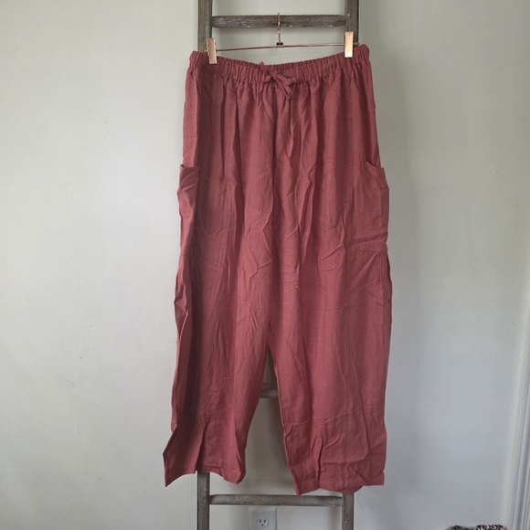 ⭐️40% Off⭐️ Tarse Linen Blend Wide Leg Palazzo Harem Pants - Picture 10 of 14